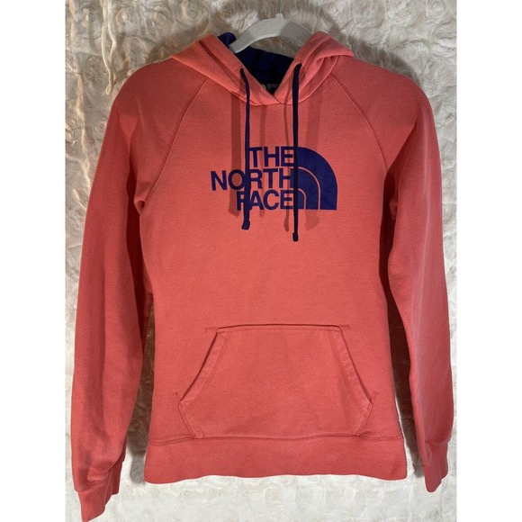 The North Face Tops - The North Face Half Dome Hoodie Sweatshirt Womens Size small coral/orange/blue